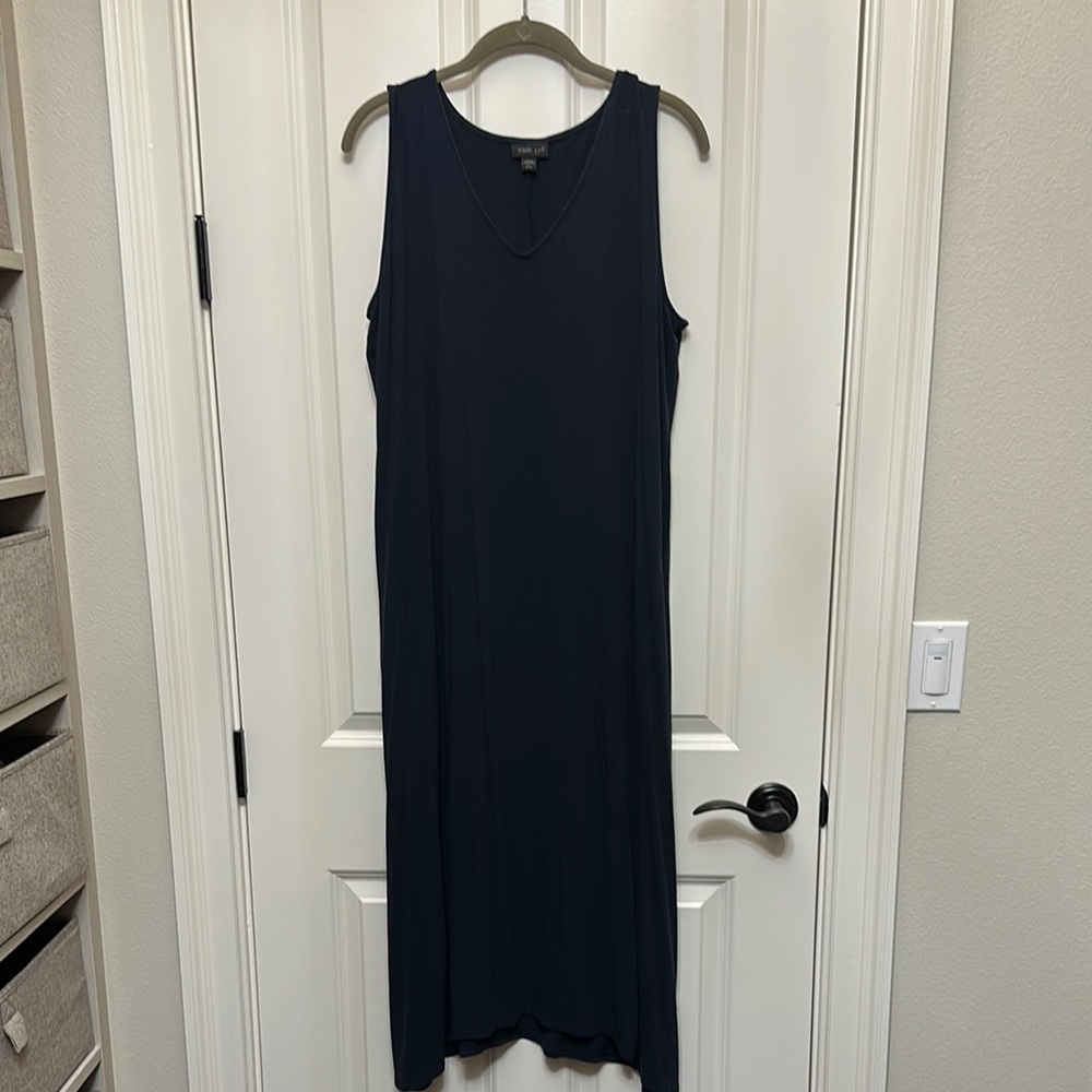 J. Jill Blue Sleeveless Sheath Maxi Dress